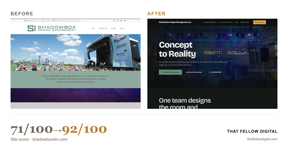 shadowboxdm.com before and after